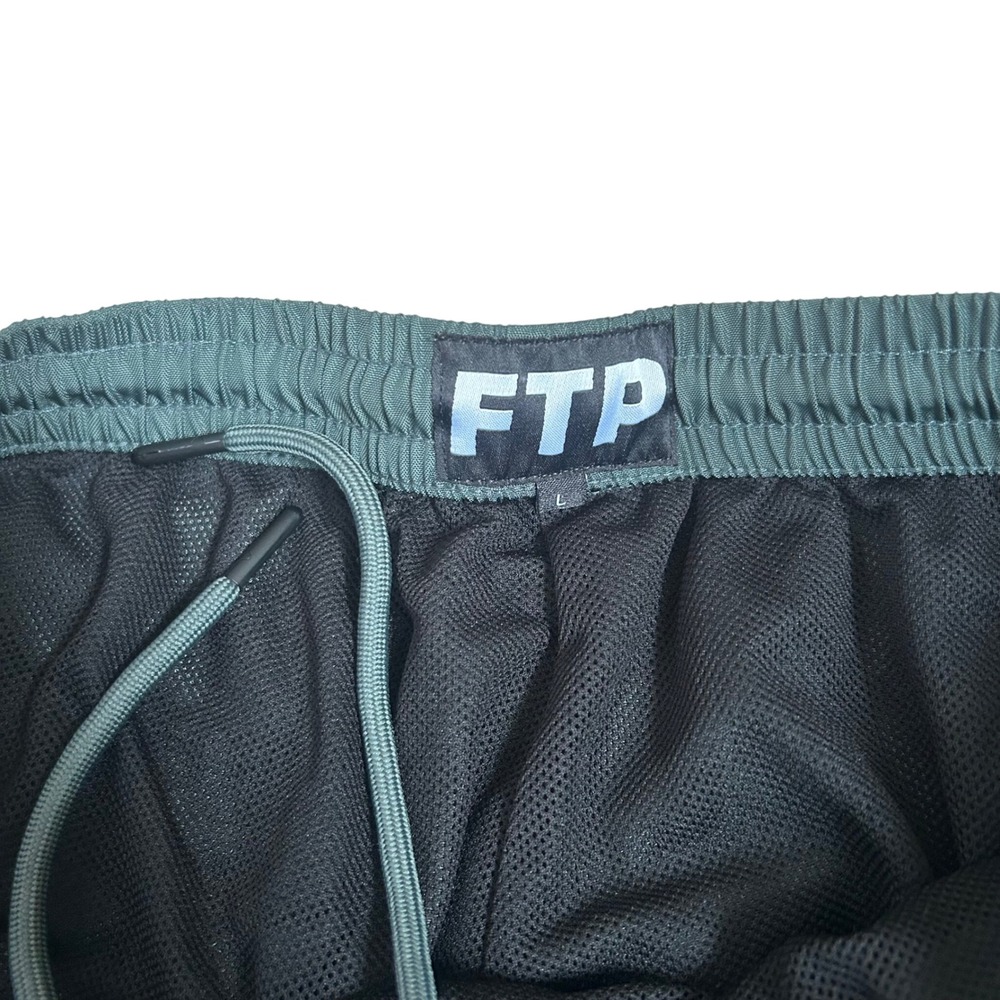 FTP Fuckthepopulation Mens Colorblock Nylon Track Pants Green Black Size Large - Picture 3 of 6